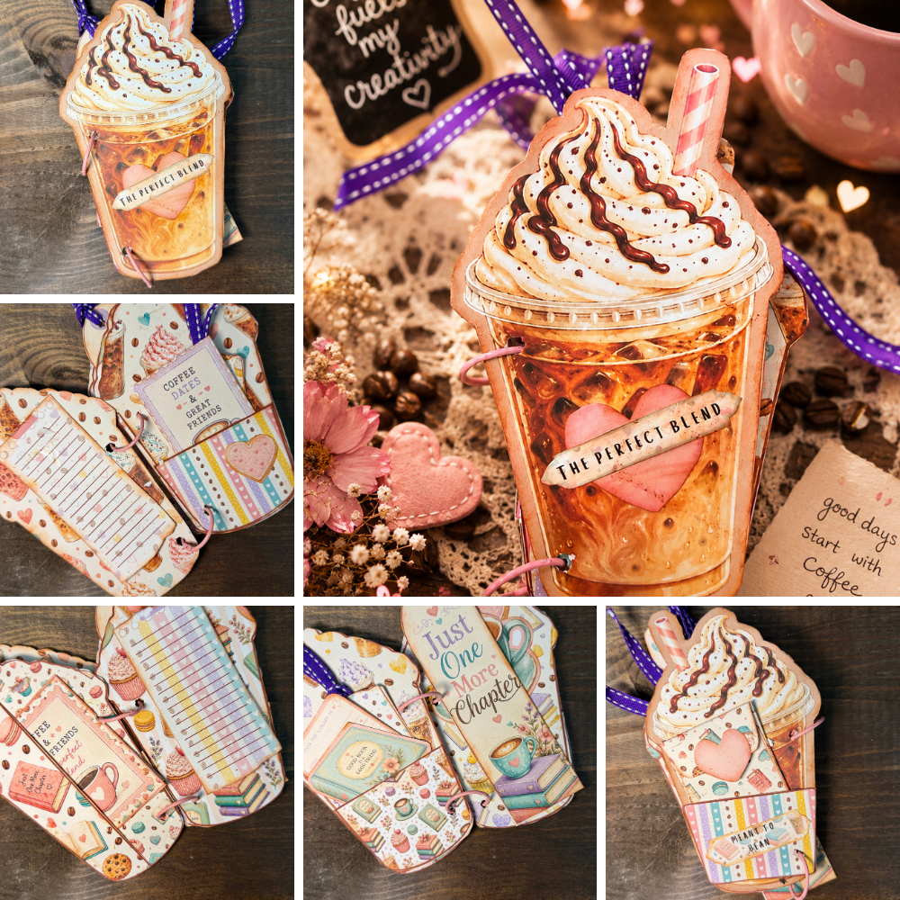 Coffee & Friends Theme Junk Journal Folio ***Digital File***