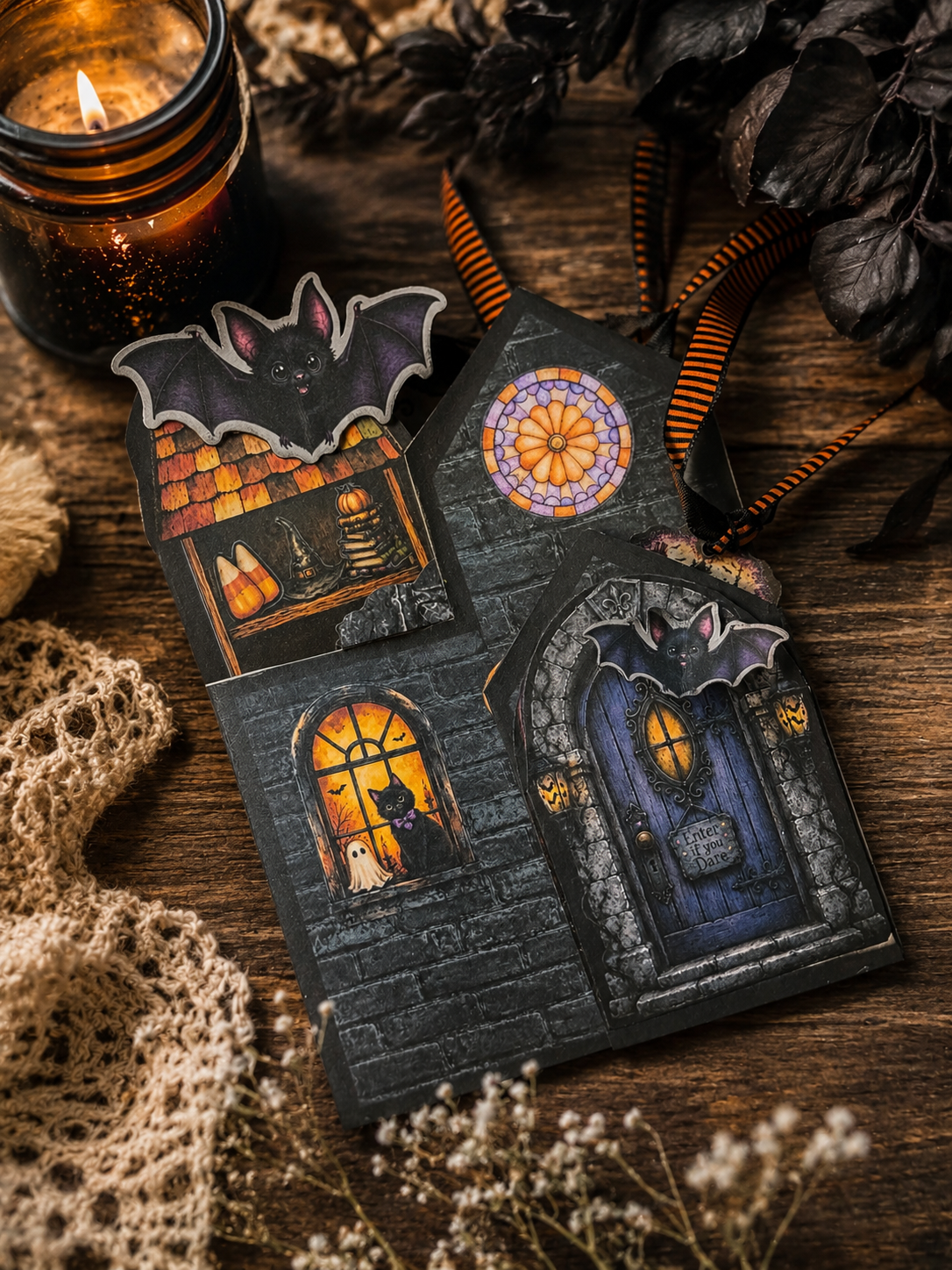 Halloween Junk Journal Kit "Howl-O-Ween Manor" ***Digital File***
