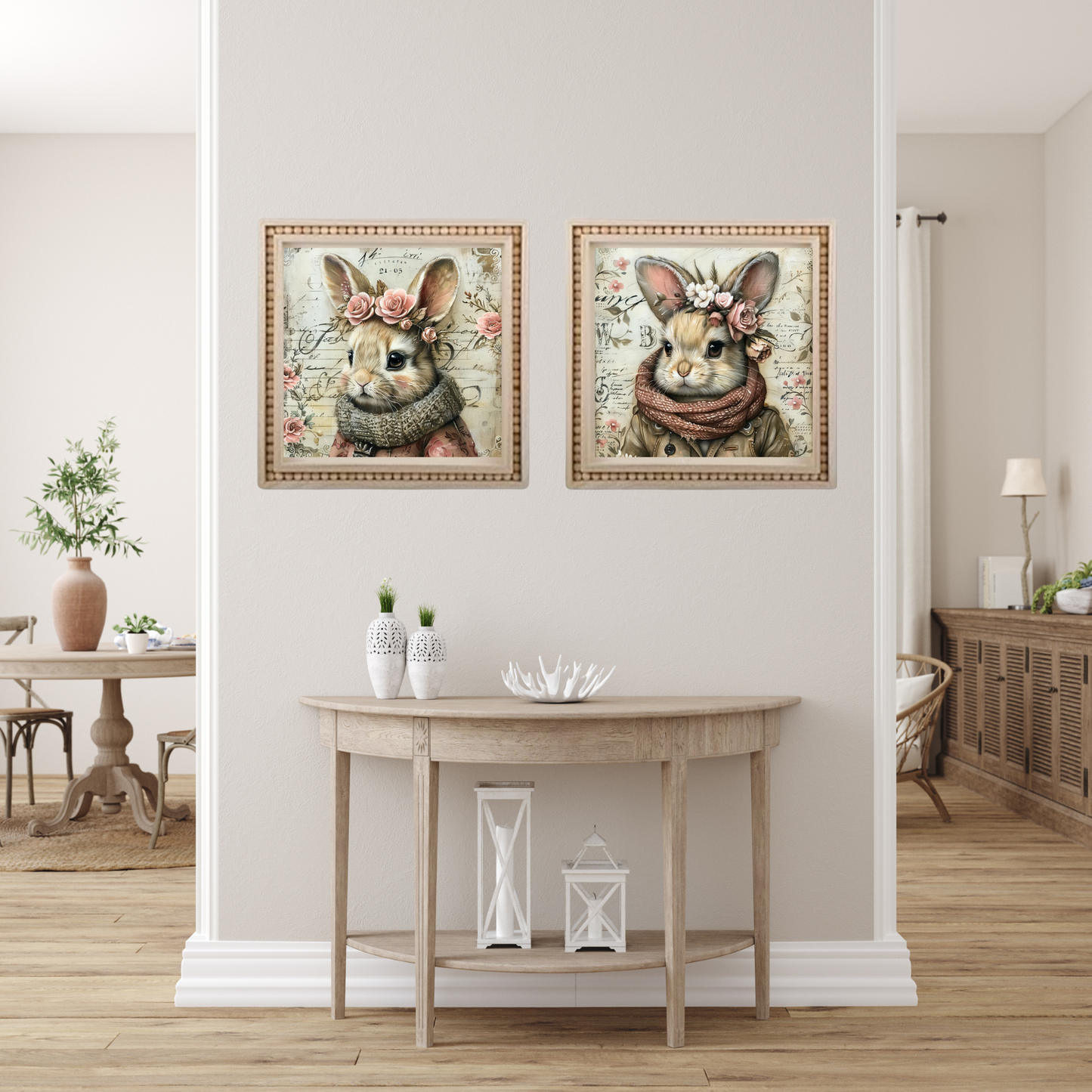 (4) Vintage Bunny Collection: Signs Made Easy 001