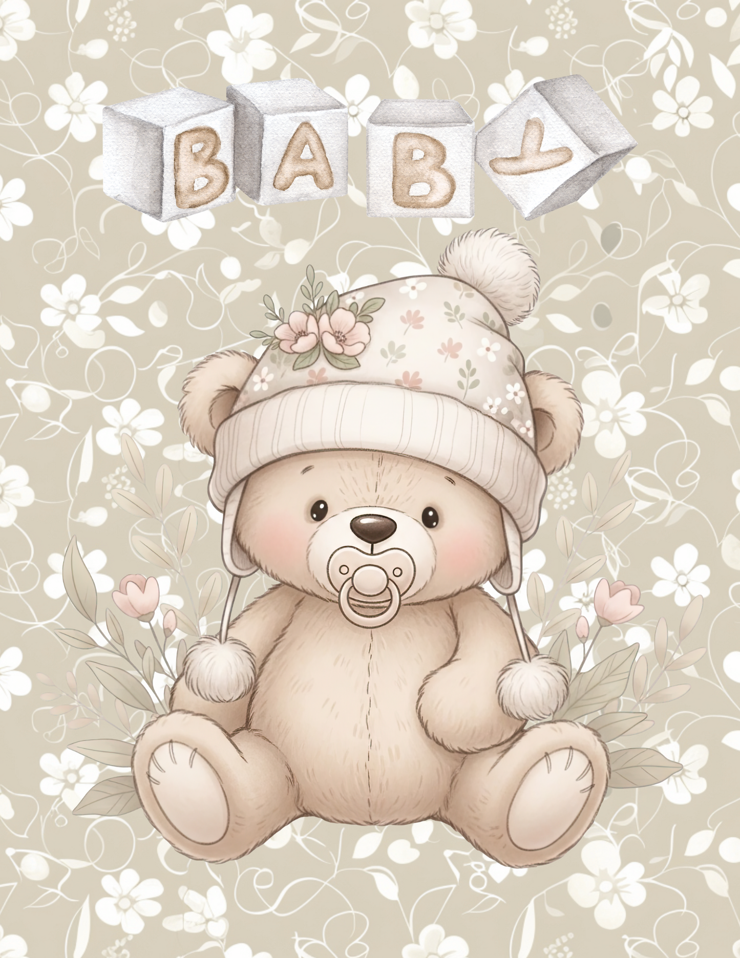Baby Shower Paper Crafting Folio 3D Card ***Digital File***