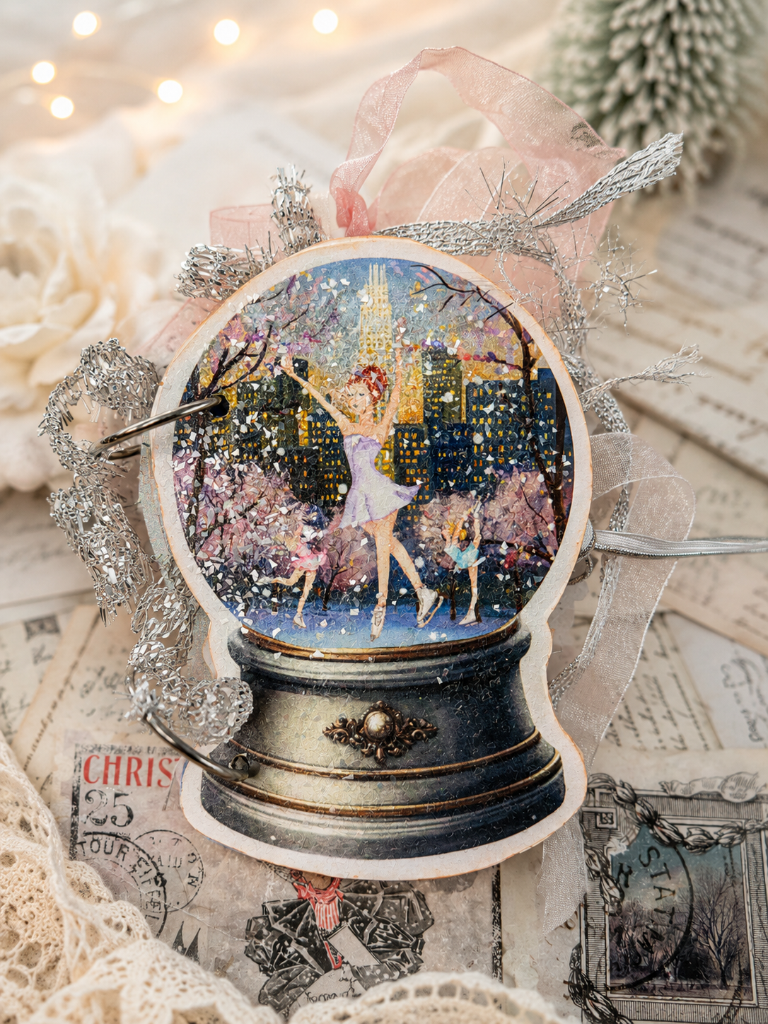 Winter In The City Snow Globe Junk Journal **Digital File**