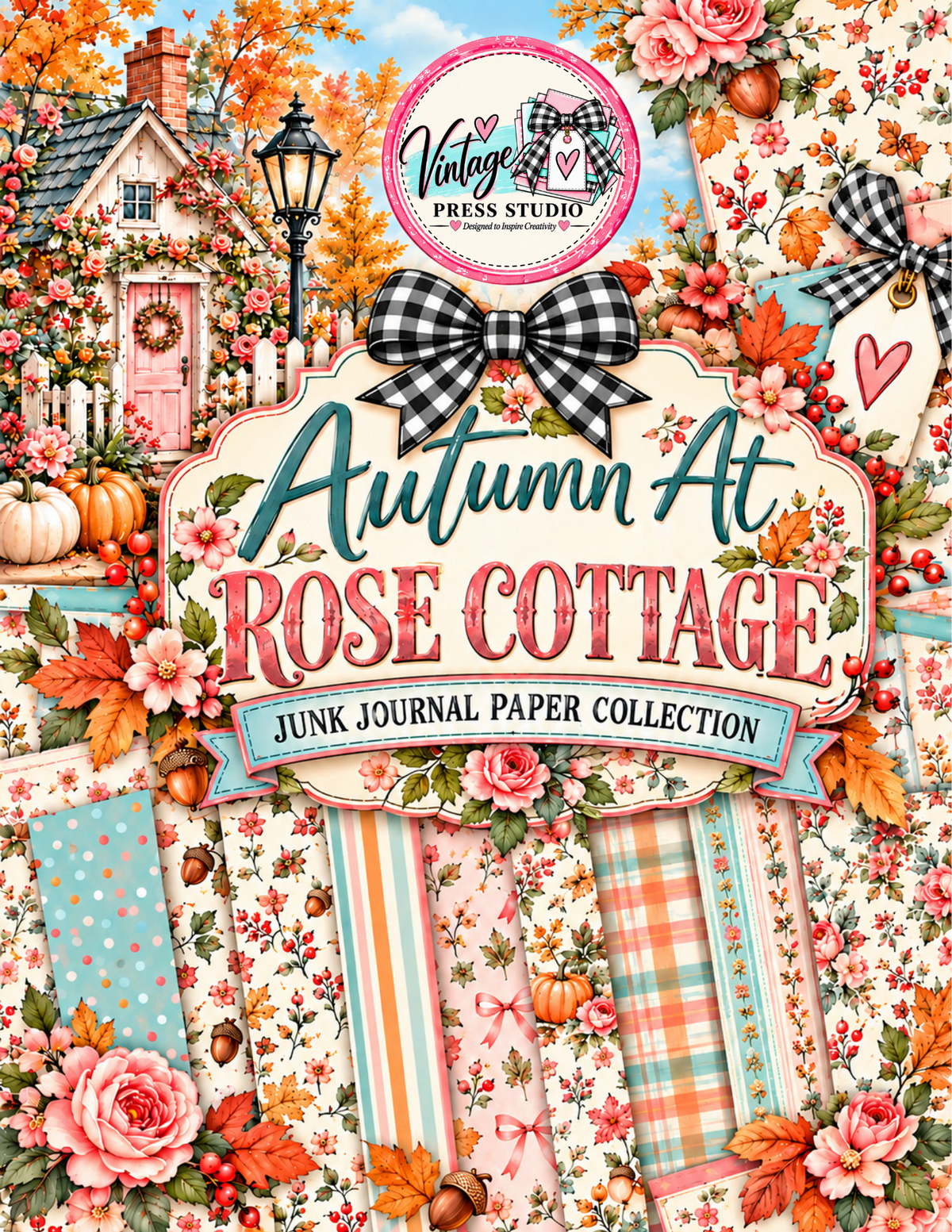 Autumn At Rose Cottage A Shabby Chic Fall "DIGITAL" Paper Pack
