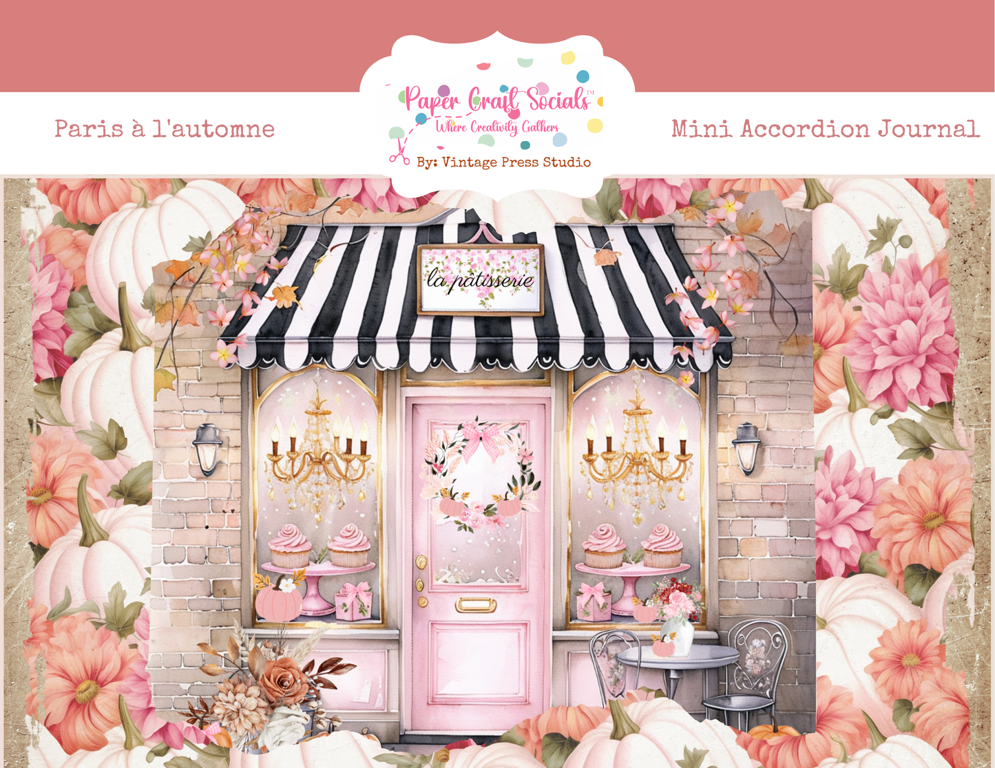 Paris In The Fall-Mini Accordion Journal *Digital Printable*