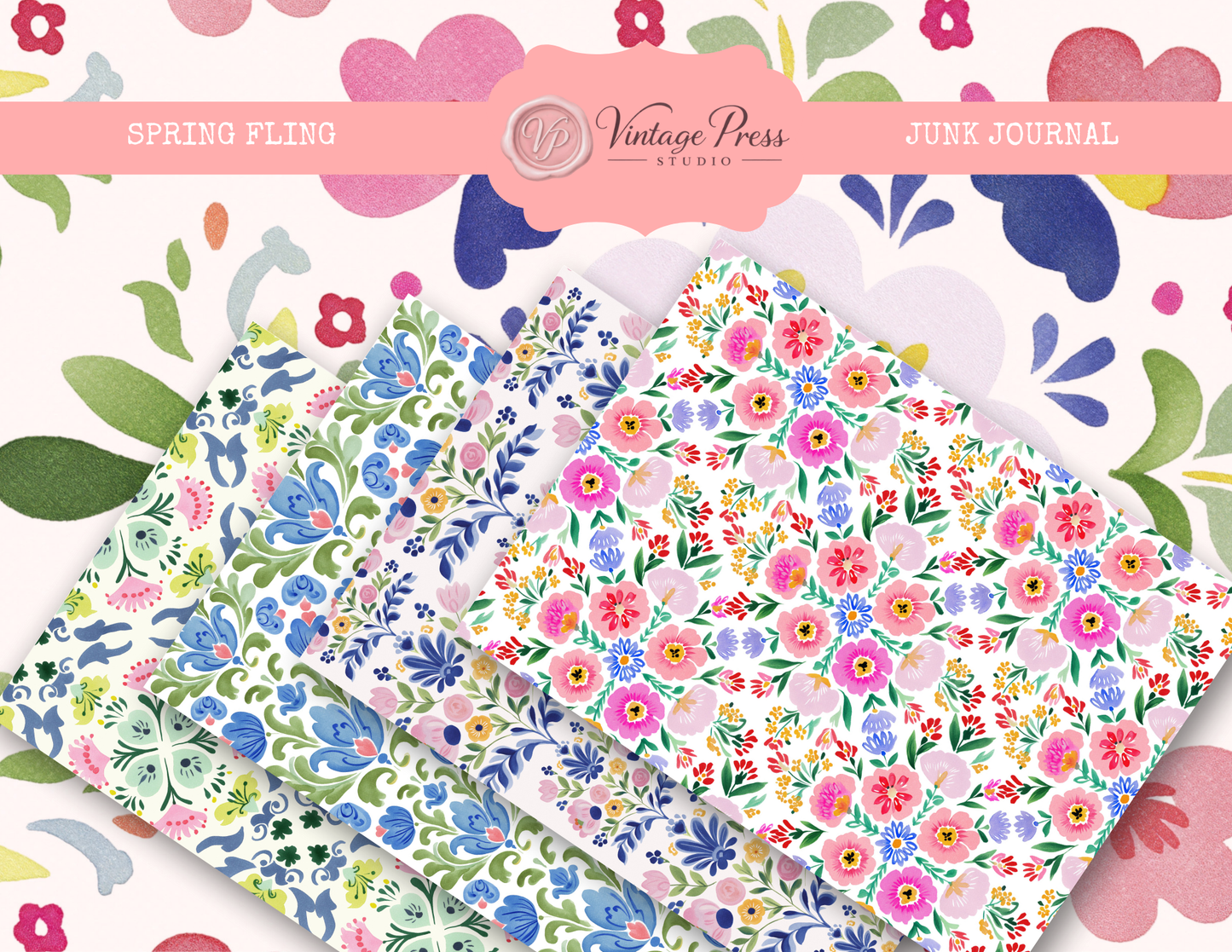 Spring Junk Journal Flex Spine Kit **Digital Kit**