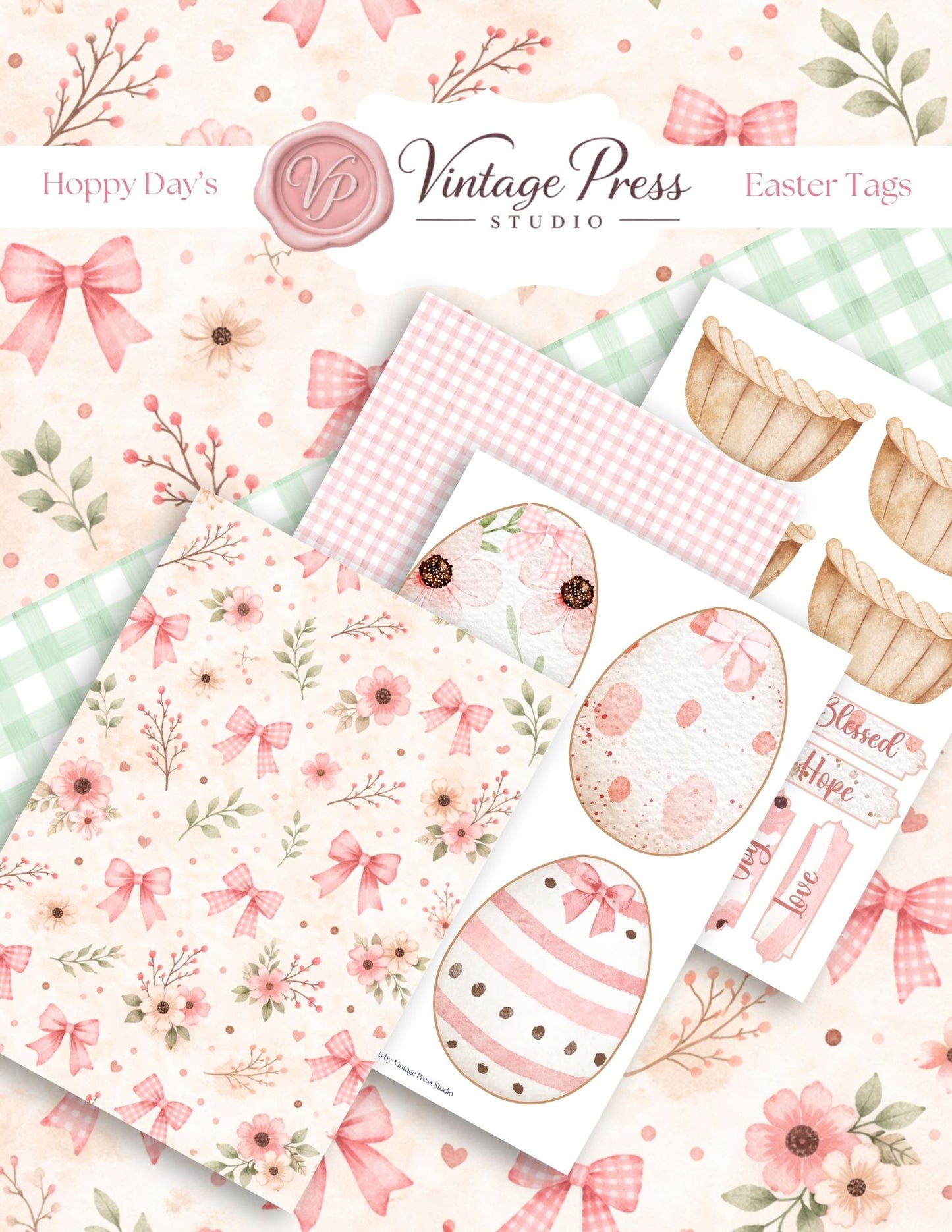 Hoppy Spring Eggciting Easter Egg Tags **Digital Kit**