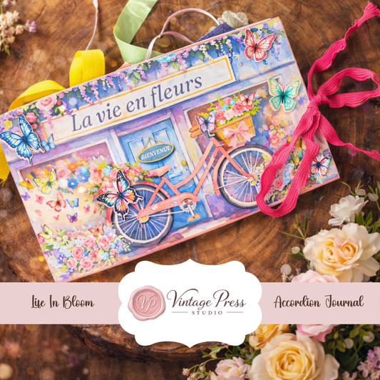 Life In Bloom Mini Accordion Journal Folio Kit **Digital Kit**
