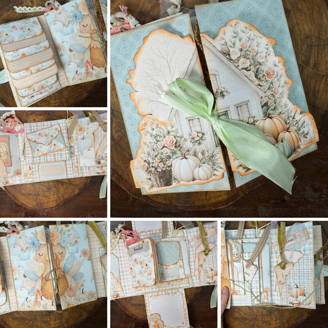 Friendsgiving I Am Thankful Flip Out Folio Journal-DIGITAL KIT