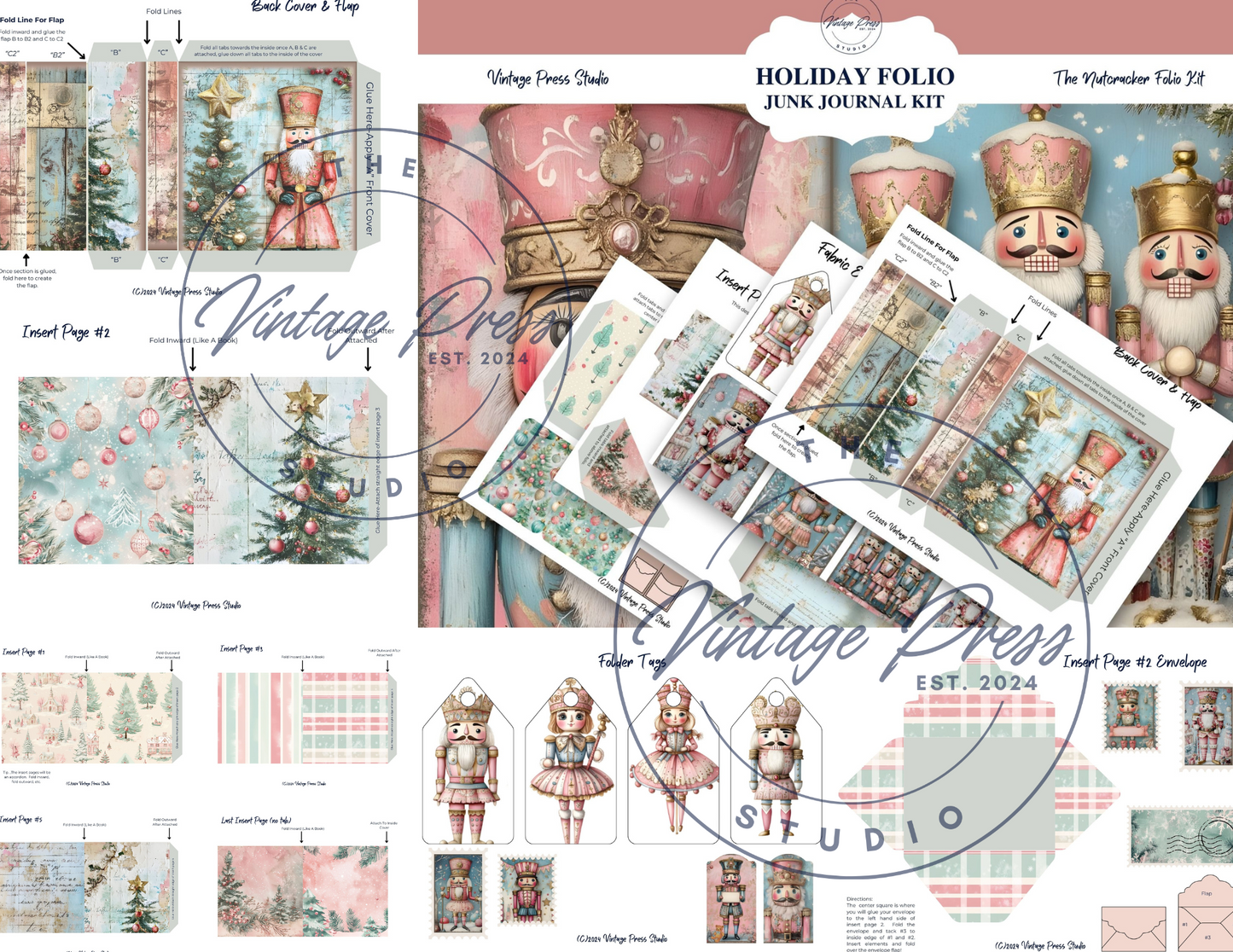 "The Nutcracker" Holiday Folio Junk Journal Kit
