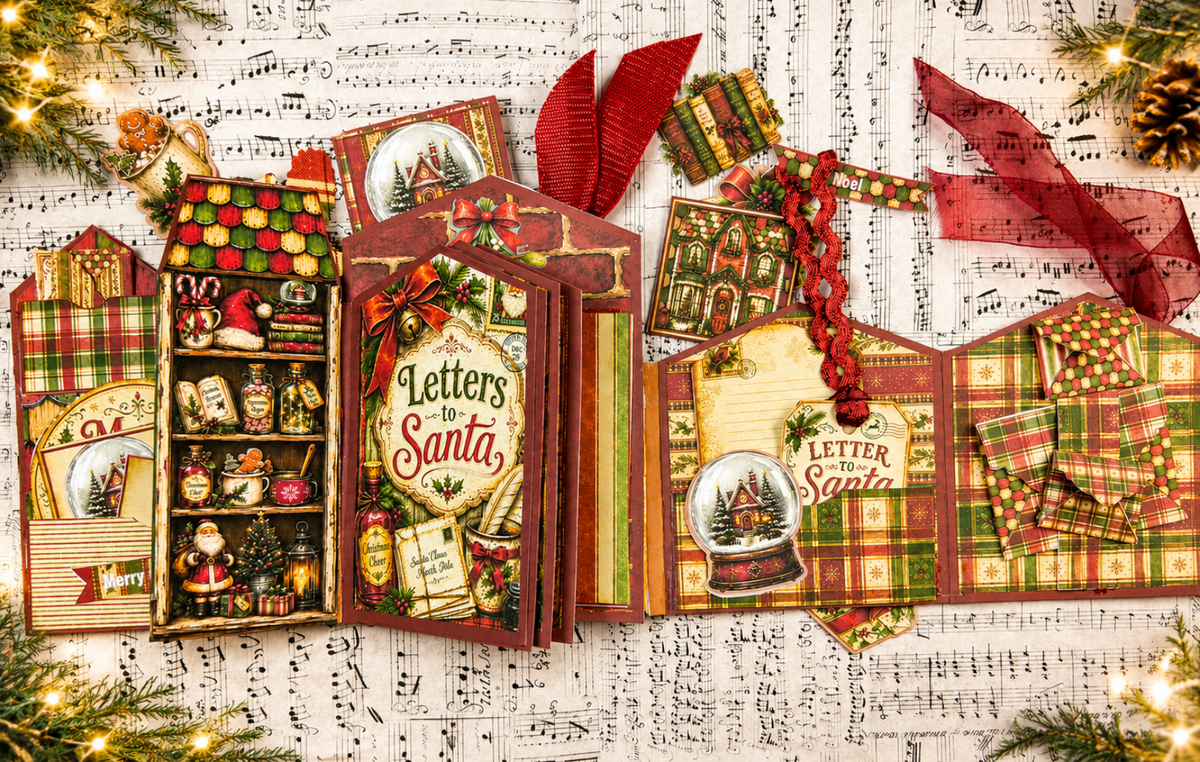 Letters To Santa Christmas Creative Junk Journal and Flip Folio **Digital Kit**