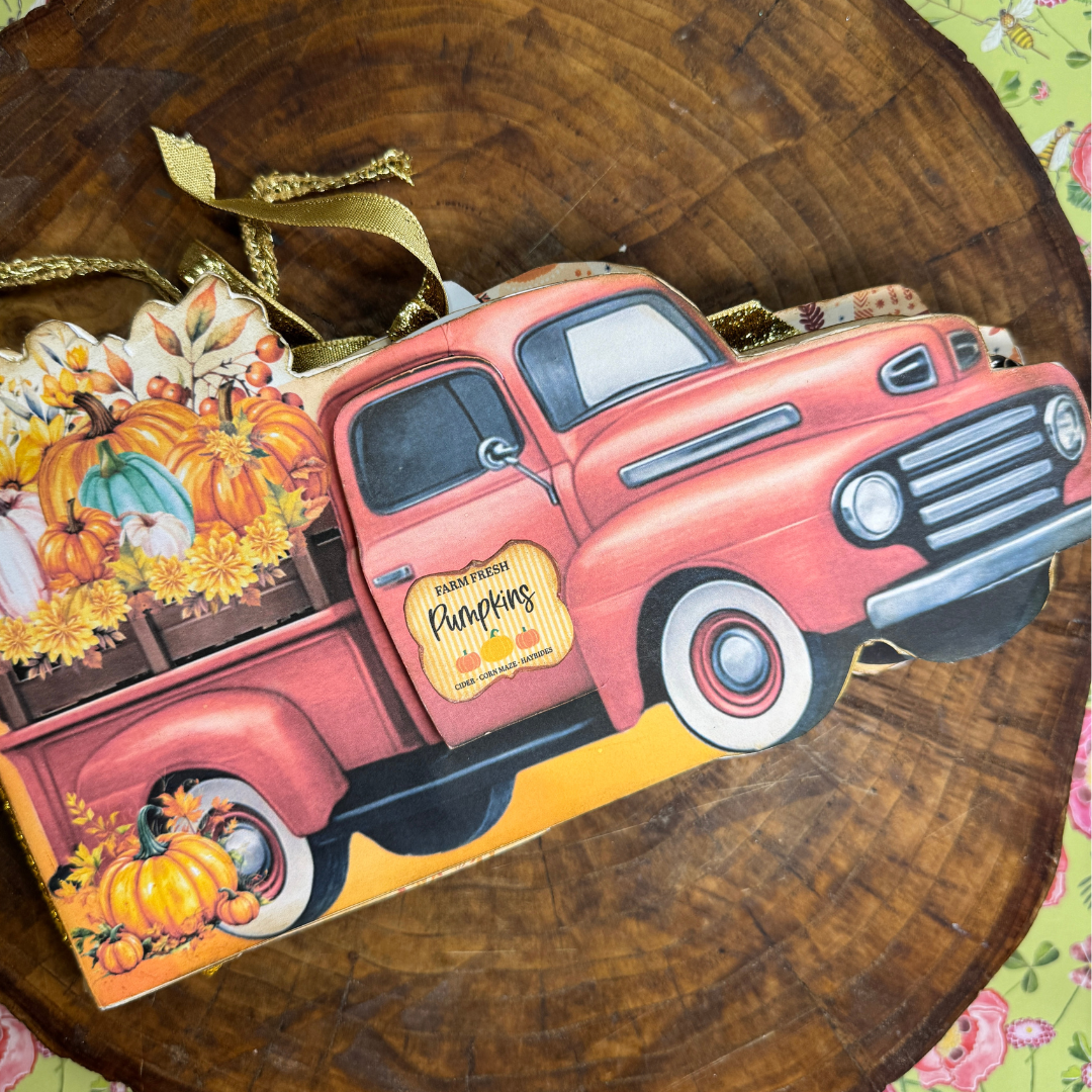Sweater Weather Fall Vintage Red Truck Journal ***Digital Kit Only***
