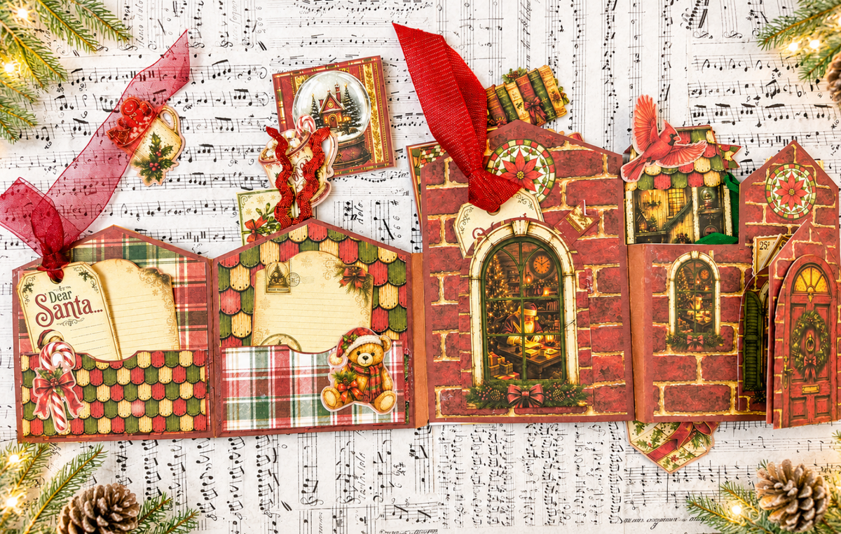 Letters To Santa Christmas Creative Junk Journal and Flip Folio **Digital Kit**