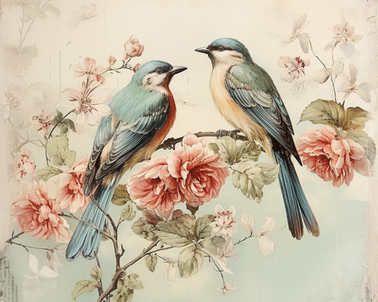 Shabby Chic Garden Birds-CC016