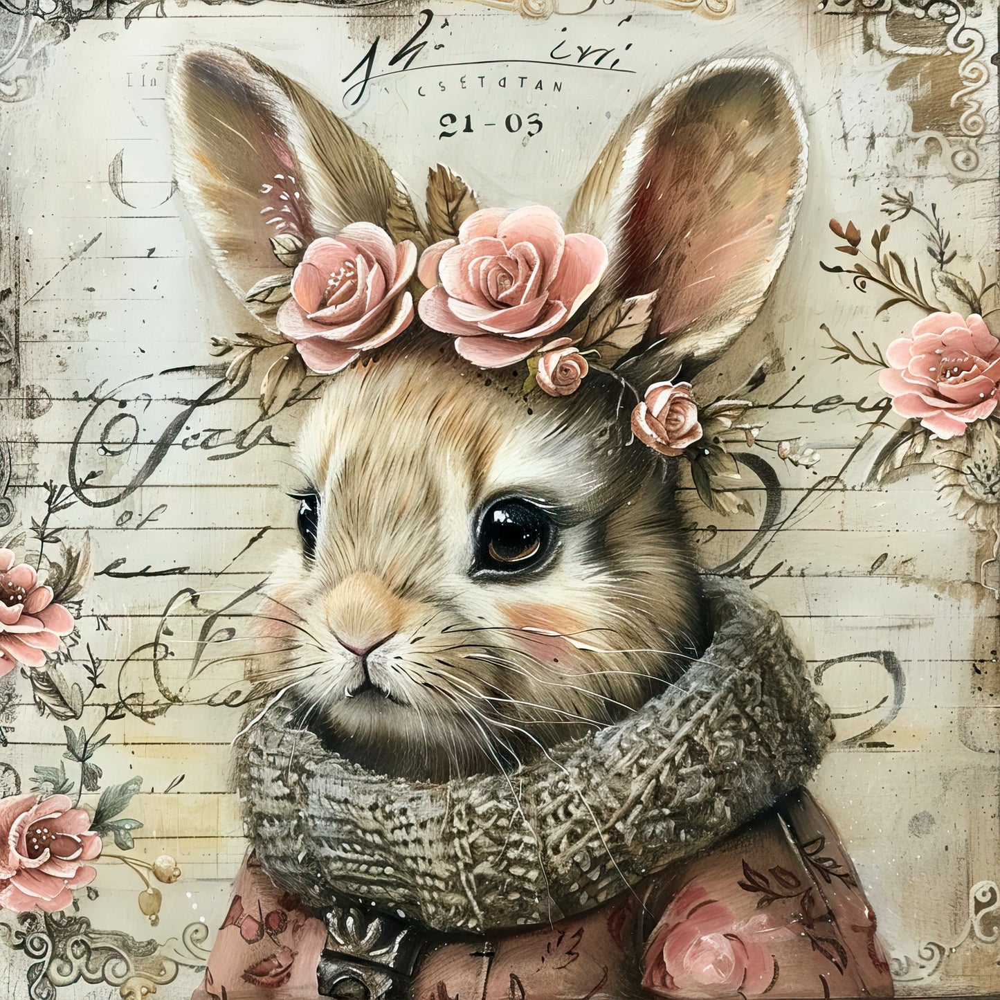 Vintage Bunny Pink-CC009