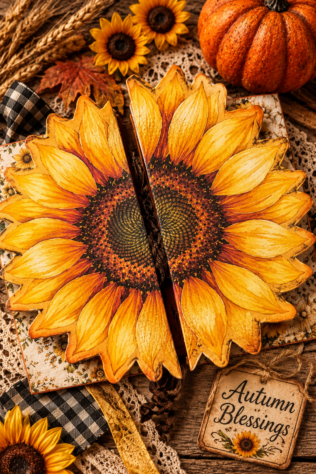 Sunflower Harvest & Farmhouse Style Junk Journal Kit **Digital Kit**
