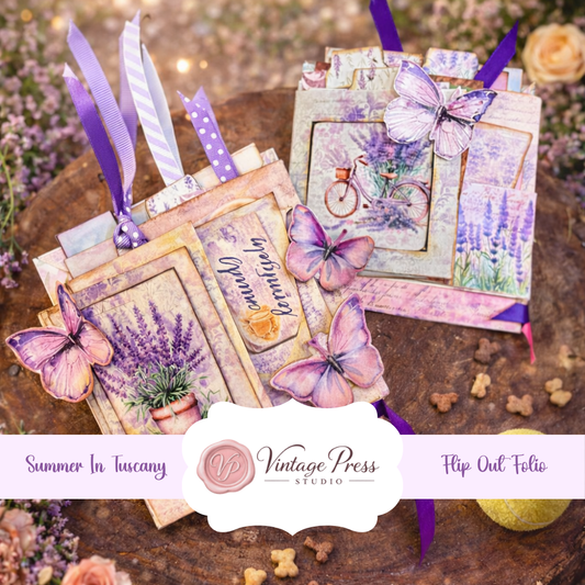 Lavender Fields-A Summer In Tuscany Folio Junk Journal DIGITAL KIT