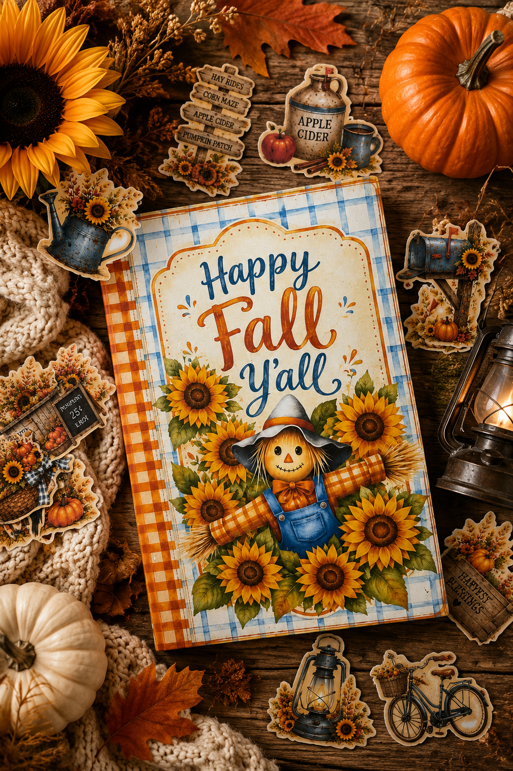 It’s Fall Y’all, Flexi Journal Kit w/Tags & Fussy Cuts **Digital Kit**