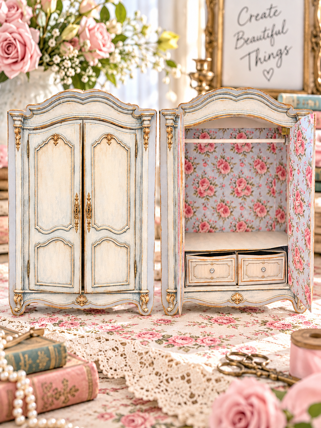 Emma's Closest: Vintage Dress Armoire, Tags, Mini Journals & More Paper Crafting & Folio Collection **Digital Kit**