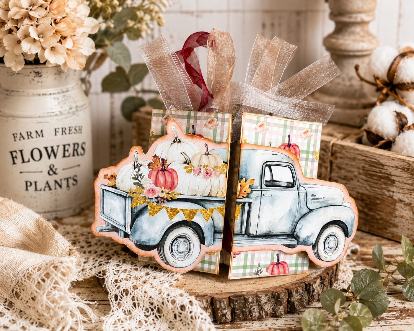 It's Fall Y'all Vintage Truck Folio Journal & Paper Pack **DIGITAL KIT**