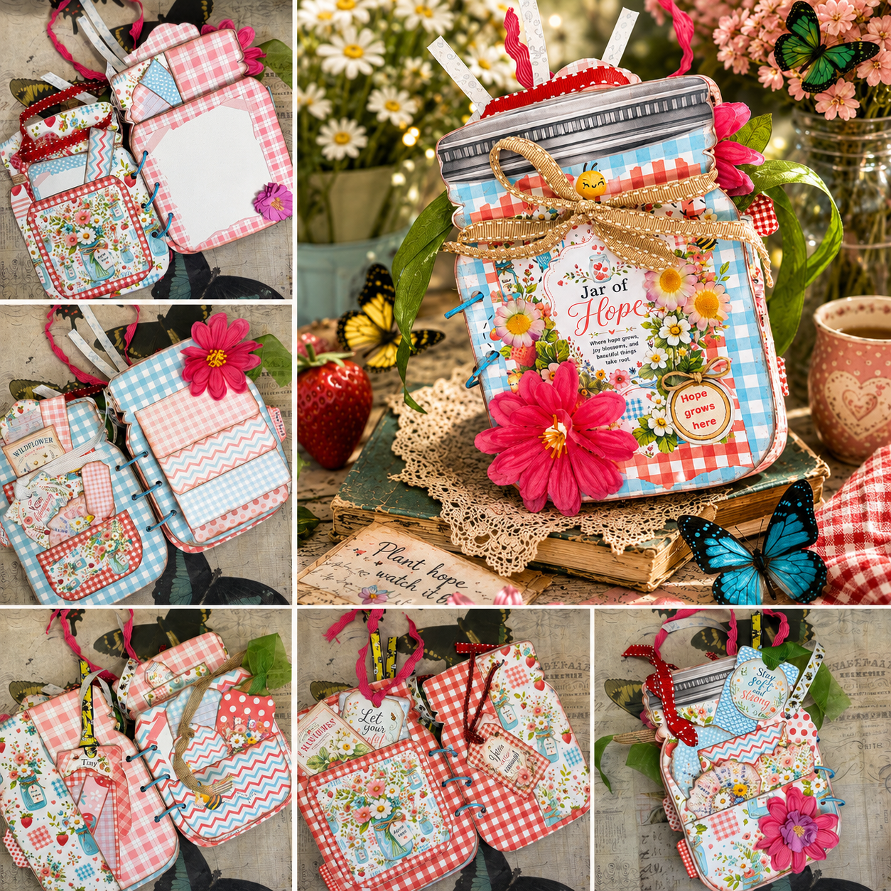 Jar of Hope Inspirational Junk Journal & Folio Kit  ***Digital File***
