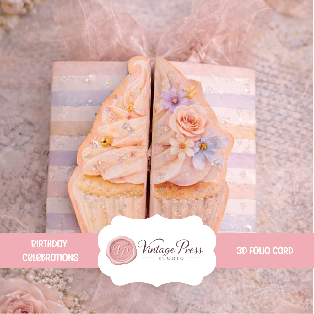 Happy Birthday 3D Folio Card **Digital Kit**