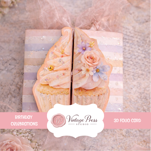Happy Birthday 3D Folio Card **Digital Kit**
