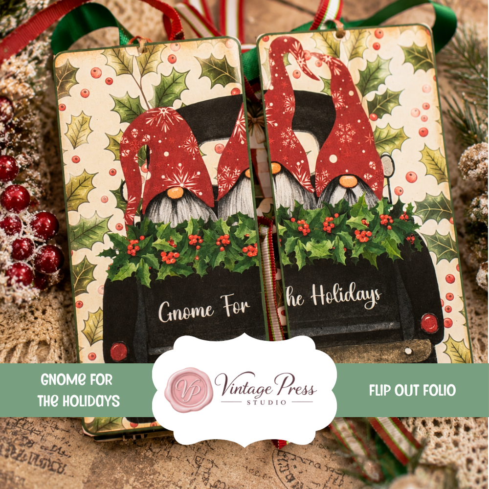 Gnomes For The Holiday Flip Out Journal Element **Digital File**