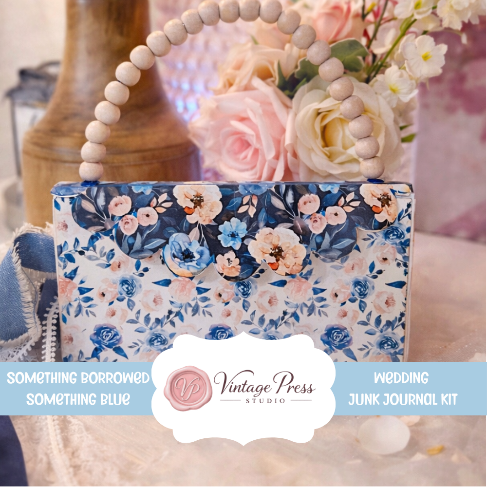 Wedding Junk Journal Purse Printable Kit and Tutorial**Digital Kit**