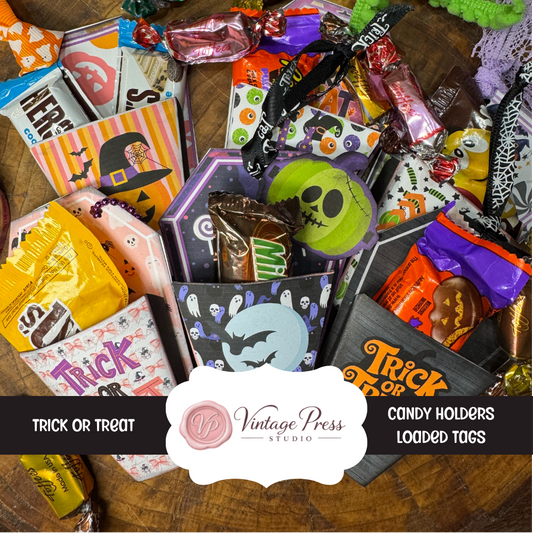 Trick-or-Treat Loaded Candy Pocket Tags *Digital File*