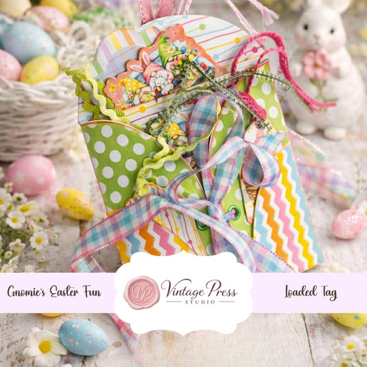 Gnome Loaded Easter Tag Folio  **Digital Kit**