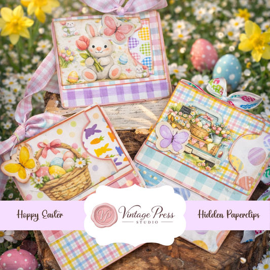 Hoppy Spring & Easter Hidden Paperclip, Paper Pack & Sticker Sheet **Digital Kit**