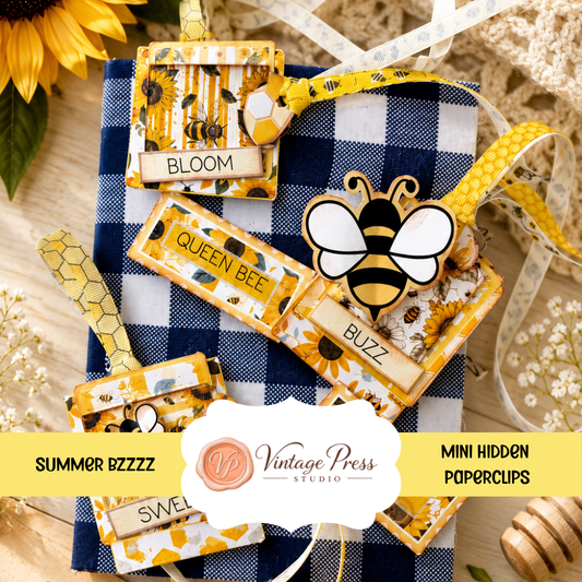 Summer Bzzzz "Bee Theme" Mini Hidden Paperclips **Digital File**