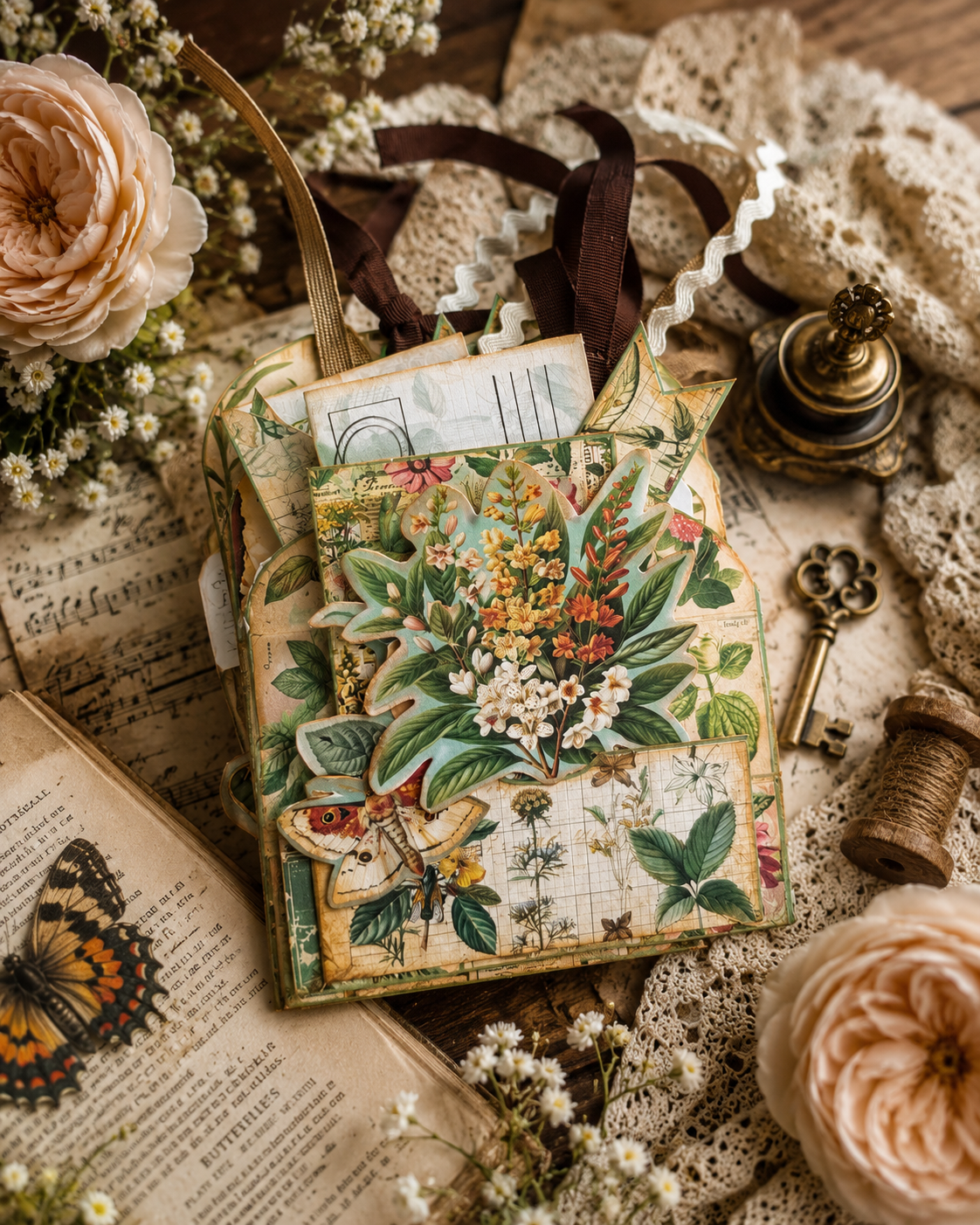 The Vintage Garden Pocket Keeper Folio Printable **Digital File**