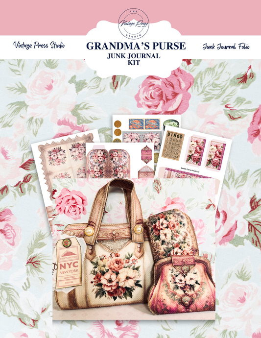 "Grandma's Purse" Junk Journal Kit