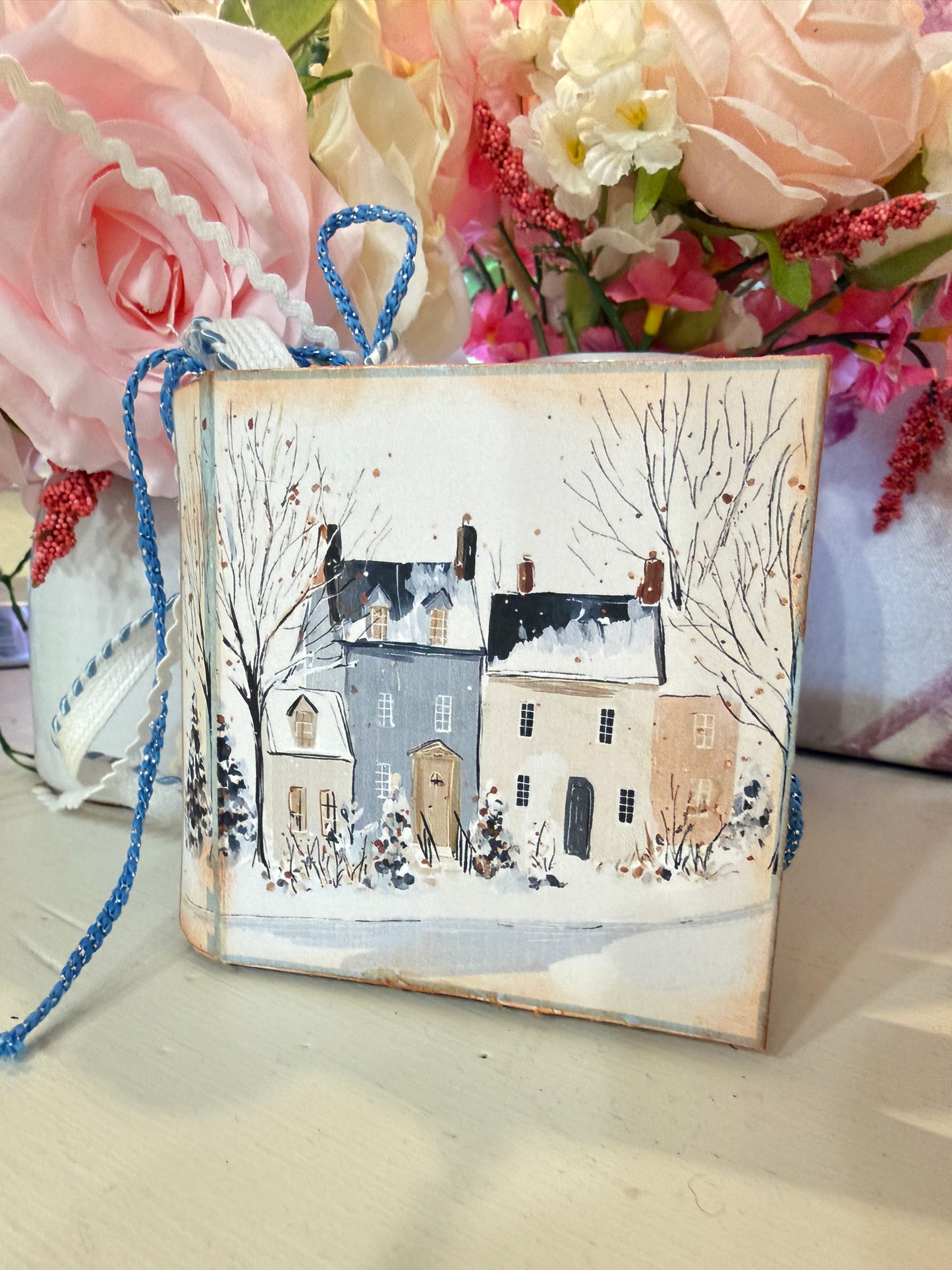 Winter Blues Mini Accordion Journal **Digital File**