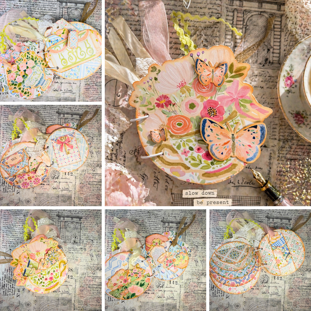 Tea Party Theme Junk Journal Printable Kit and Tutorial**Digital Kit**