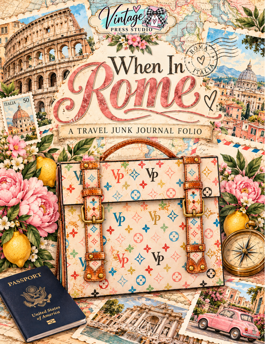 VPS Signature Travel Junk Journal "When In Rome" Digital Kit