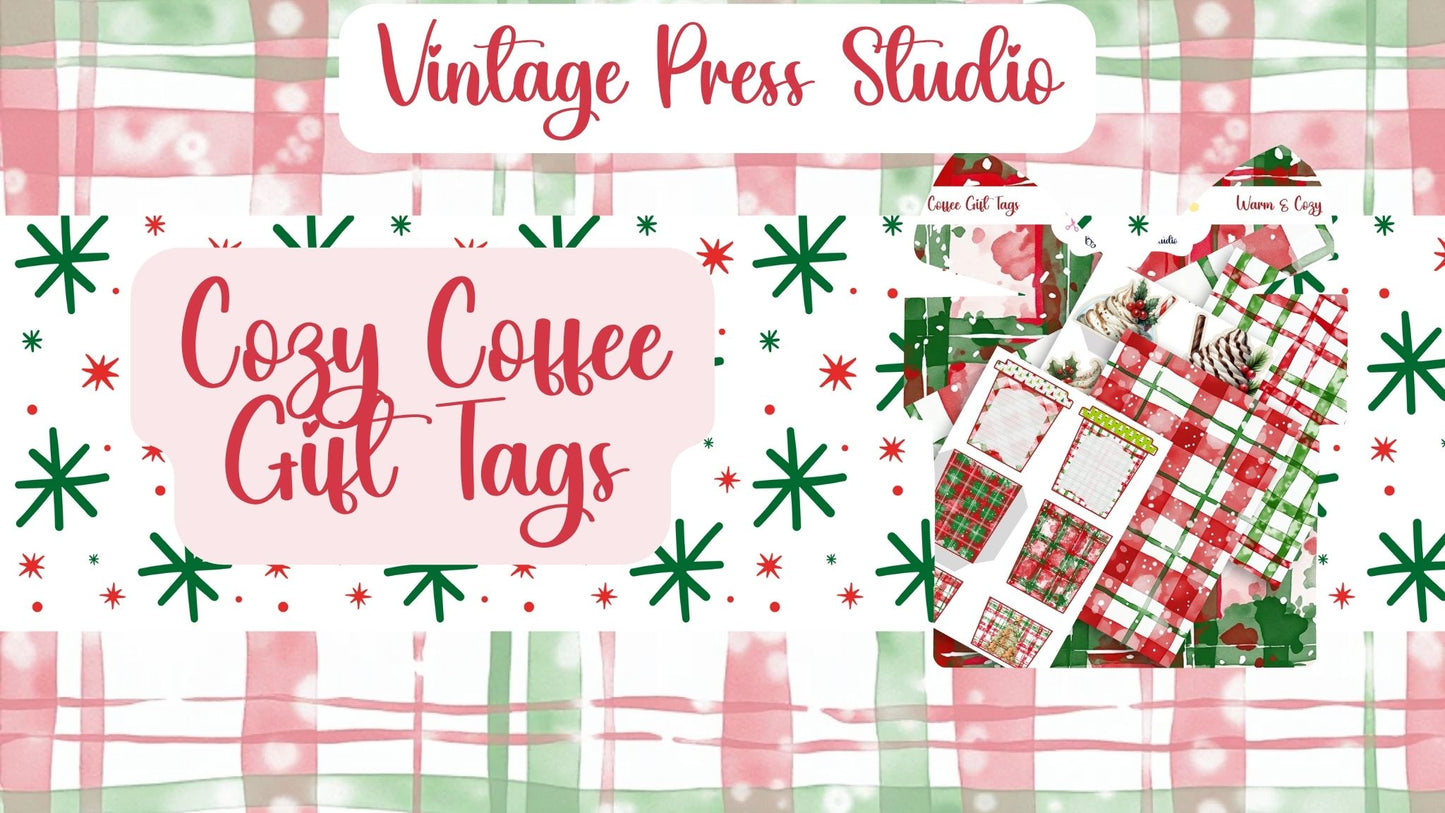 Warm & Cozy Coffee Gift Tags ***Digital File***